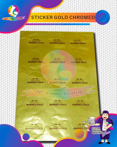 Sticker Gold Chrome
